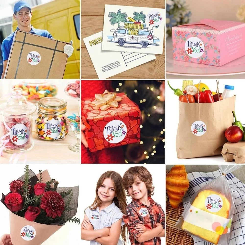 50 THANK YOU Stickers 1.5